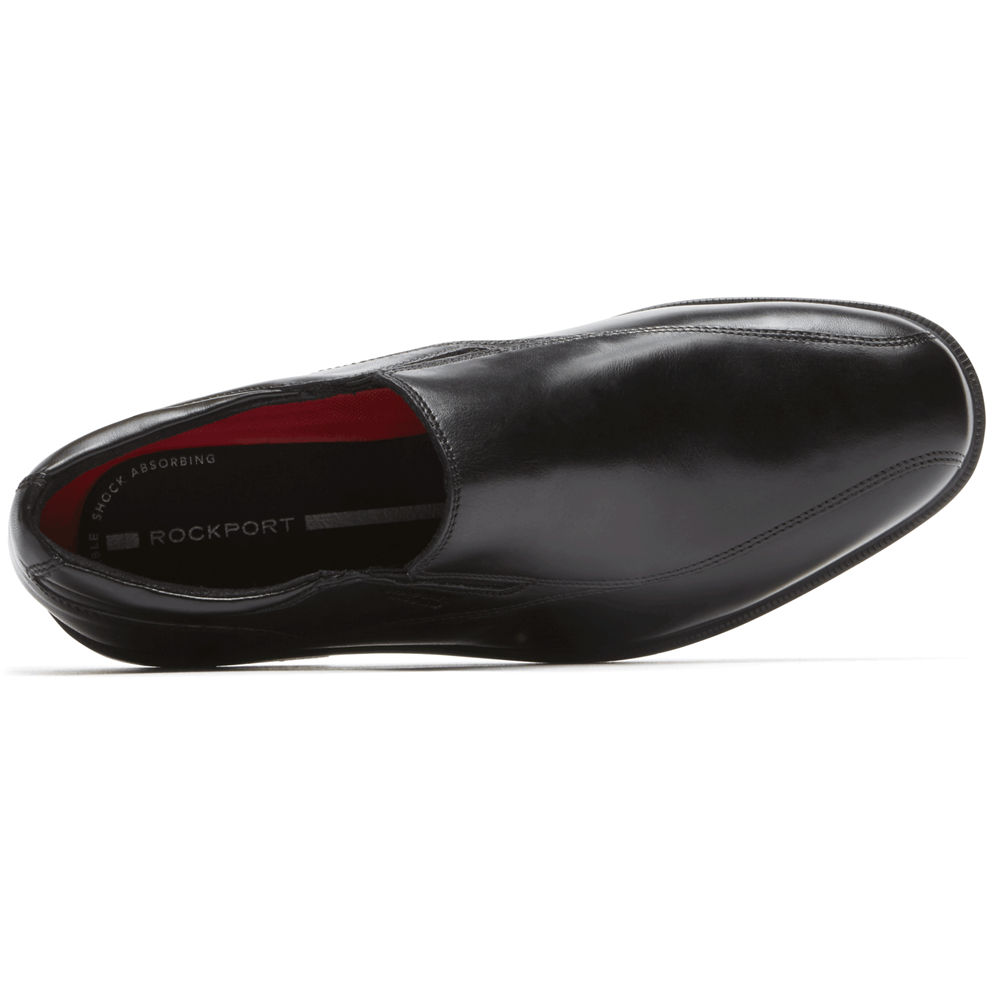 Rockport Mens Slip-On Black - Essential Details II Bike Toe - UK 632-PSRFJC